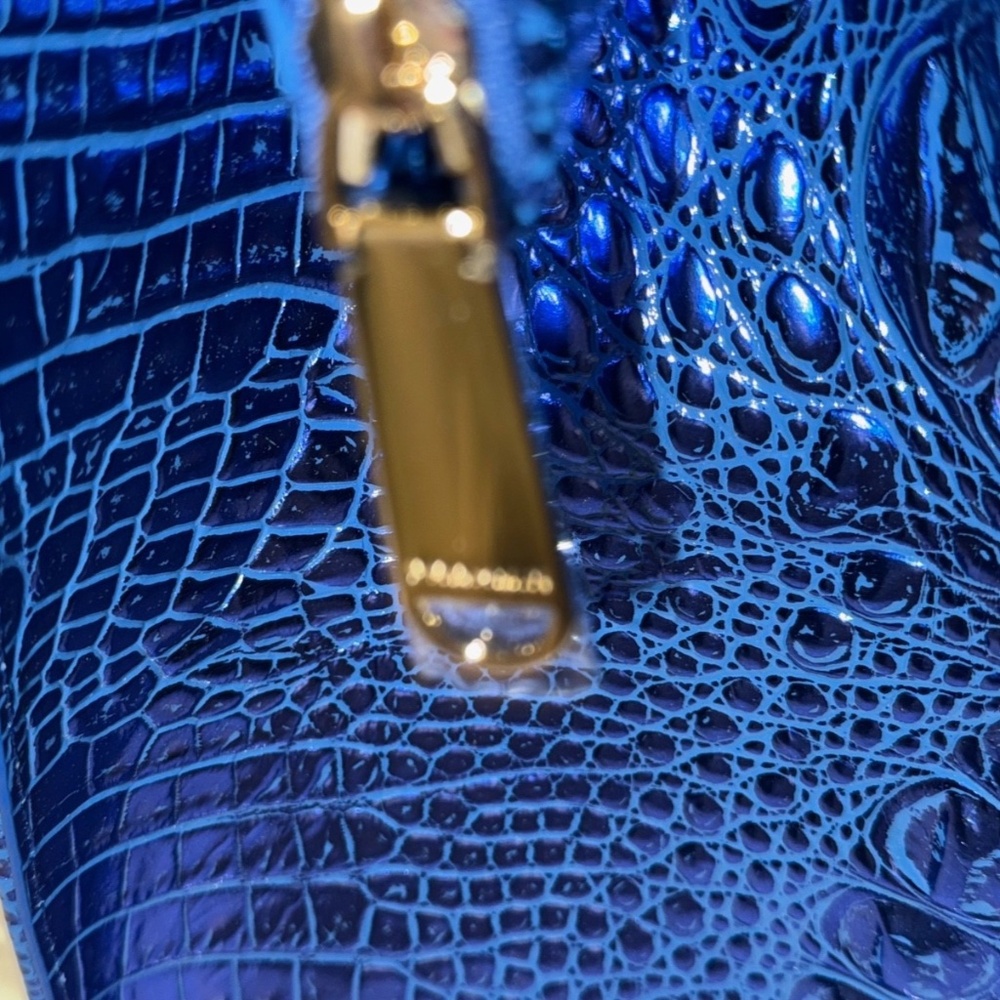 Brahmin Blue Cobalt Potion Caroline Satchel STUNNER Brand New! ALL TAIL Rare - Picture 12 of 16